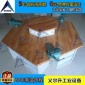 六工位钳工台学校实训桌六角钳工工作台榉木台面六角工作台